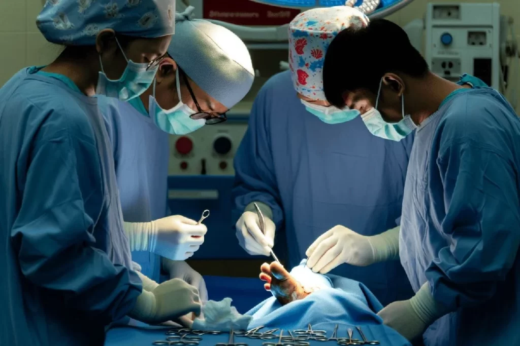 درمان جراحی کف پای صاف